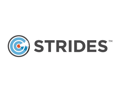 Strides Logo black blue bullseye dart grey icon logo orange red socialcast strides target vmware