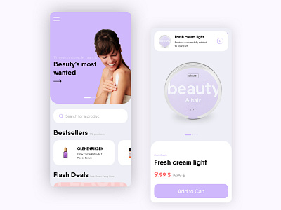 Beauty store application app beauty beauty product design ios