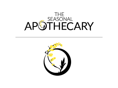 The Seasonal Apothecary Logo and Namemark art direction branding illustration logo
