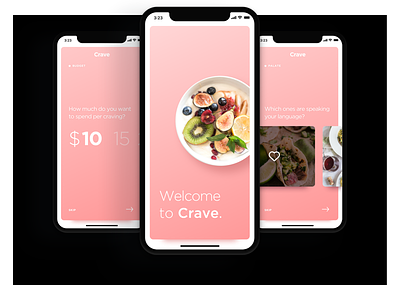 Hi Dribbble! app clean debut design food illustration ios11 iphone iphone x mobile ui ux