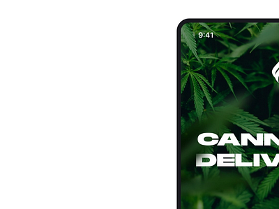 Cannabis Delivery Service cannabis iphone mobile app typography ui uiux weed