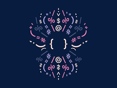 Code Mandala - Perl code curly braces design developers illustration perl pink programming programming language purple tech typography