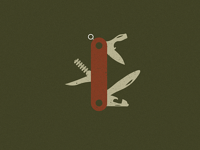 WEEKLY WARMUP // #57 branding design dribbble best shot dribbbleweeklywarmup grain illustration logo logo design logodesign swiss army knife vector