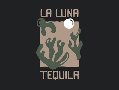 LA LUNA TEQUILA agave bottle design brand brand identity branding design illustration label design labeldesign logo logo design logodesign tequila tequila logo typography