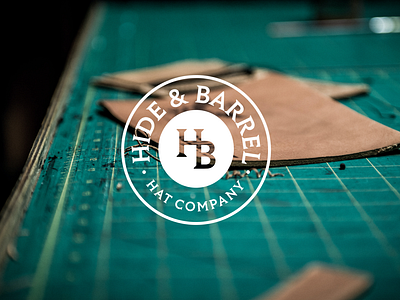 Hide & Barrel Logo Development branding design hat illustration leather leather company logo logo design logodesign patch
