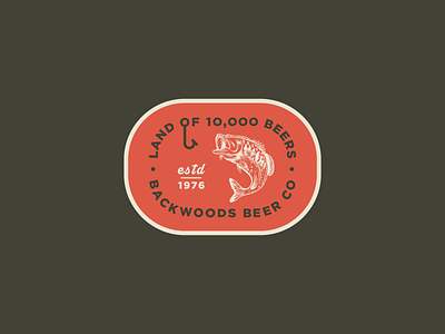 Backwoods Beer Company Logo Design beer beer branding beer logo branding brewery brewery logo can design fish logo fishing illustration label lakes logo logo design logodesign minnesota pine trees