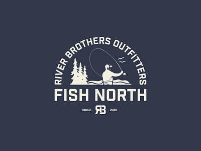 River Brothers Outfitters Spring 2022 apparel design branding design explore minnesota fish fishing logo fishing pole fly fishing illustration lake life logo logo design logodesign minnesota outdoors badge outdoors logo typography vector