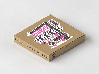 Pizza Head Pizza Box branding design dribbble dribbble weekly warmup hotel sign illustration logo logo design missouri pizza pizza box pizza logo pizza place saint louis st louis stl typography vintage warmup