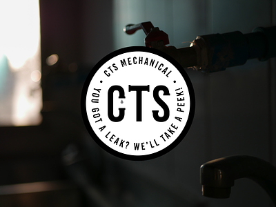 CTS Mechanical Logo branding design electrical illustration logo logo design logodesign patch patch logo pipe plumbing plumbing company plumbing logo retro typography vintage water wrench