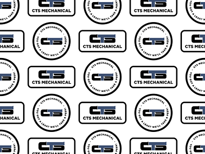 CTS Mechanical Logo branding c logo cts design illustration letters logo logo logo design mechanical oil patch patch logo patches pipe pipe logo pipes plumbing plumbing company retro logo vintage logo