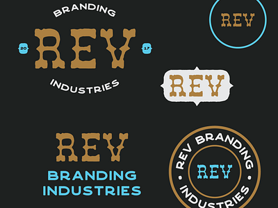 REV Branding Industries Re-Brand Concept #3 agency branding branding agency design illustration logo logo design logodesign marketing agency typography vector
