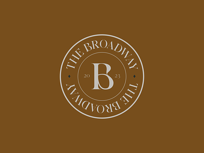 The Broadway Secondary Logo branding brewery building logo coworking design graphic design illustration logo logo design logodesign typography