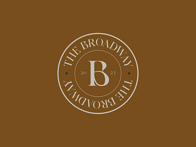 The Broadway Secondary Logo branding brewery building logo coworking design graphic design illustration logo logo design logodesign typography