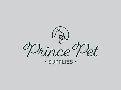 Prince Pet Supplies Logo Concept branding cat design dog graphic design illustration logo logo design logo refresh logodesign pet pet store pet supplies pets typography