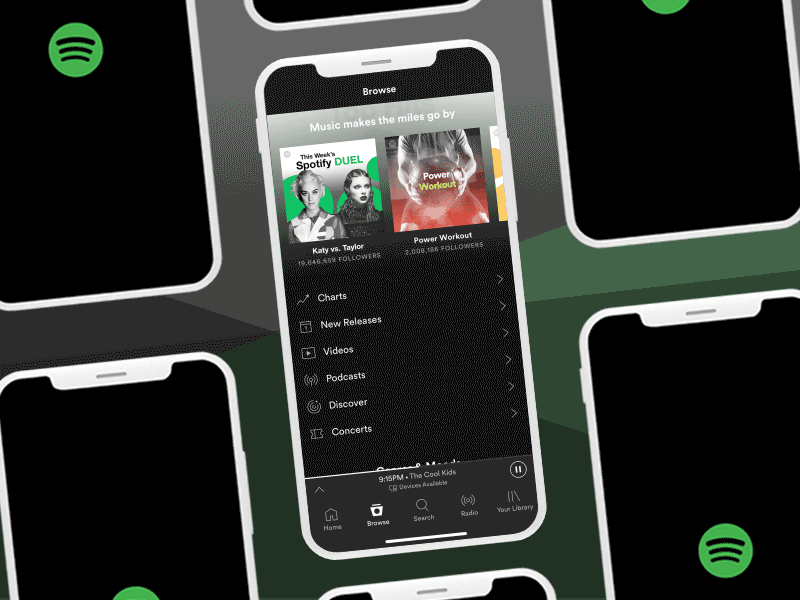 April | Spotify Duels Concept after effects app iphone x ui ux visual design
