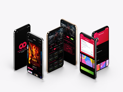 Infinity Movies- Ticket Booking app dark app design iphonexs product design productdesign ui ui ux uidesign uxdesign