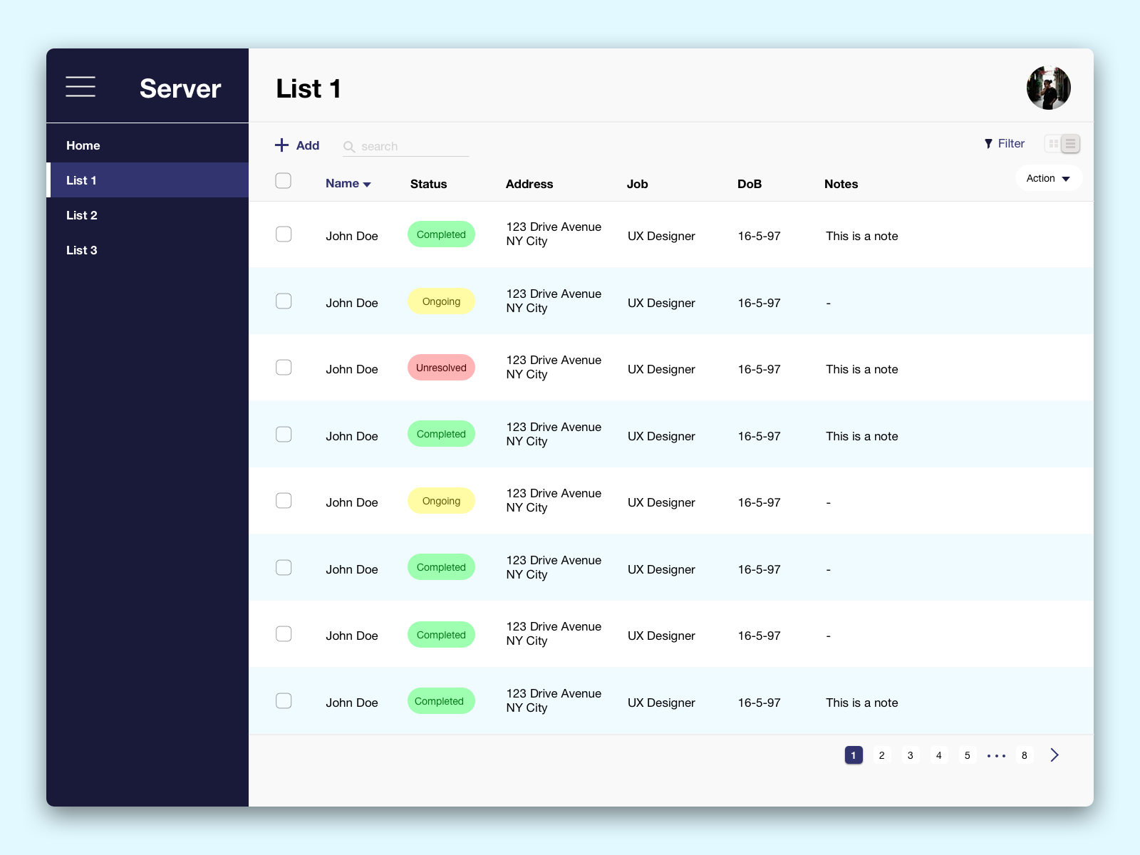 sortable-list-view-by-justus-de-bruin-on-dribbble