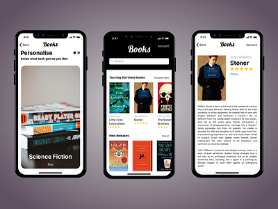 Book app (Tinder Style)