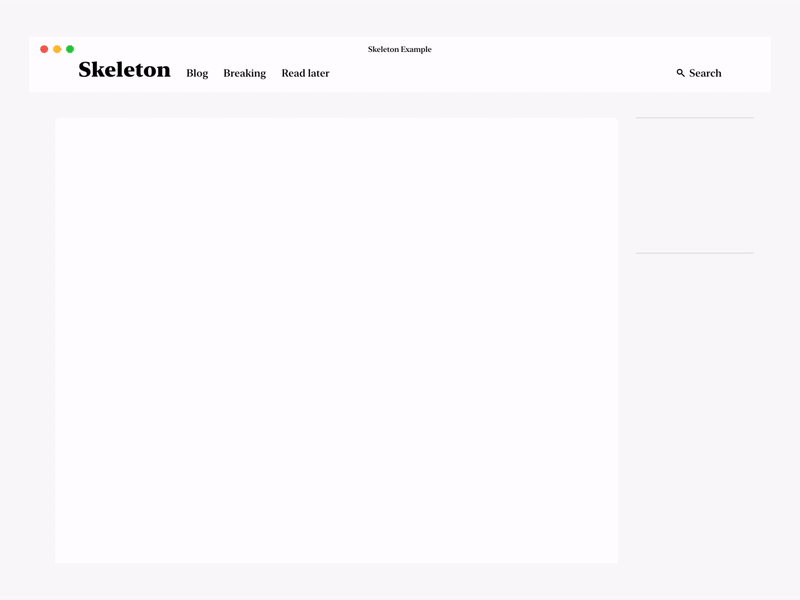 Progressive Skeleton Design for a Blog