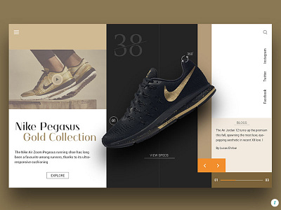 Nikepegasus color design designer dribbble interface landing page ui ui design ux webpage wireframe