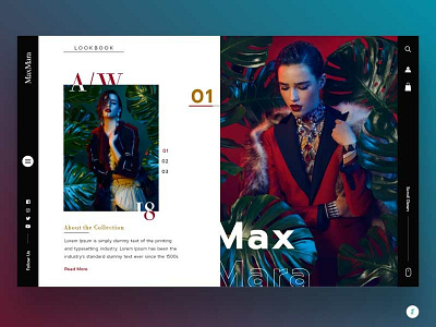 Maxmara card design designer fashion interface landing page typography ui ui design ux webpage wireframe