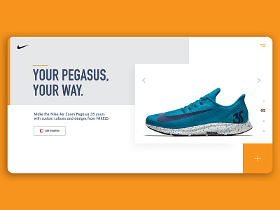 Nike Pegasus brand identity design ui userinterface ux