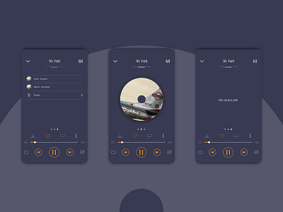 Music Player User interface.