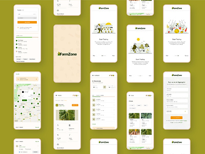 FarmZone Mobile App agriculture app design mobile app ui uidesign userinterface ux