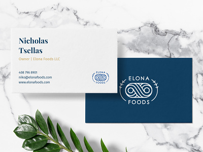 Elona Foods Cards bakery branding business cards food greece stationery