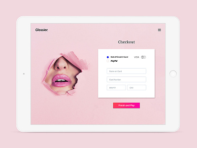 Daily UI Challenge 002: Checkout Page checkout cosmetics dailyui glossier ipad ui