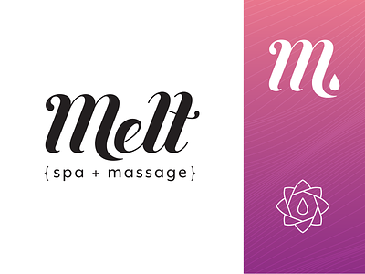 Melt Spa & Massage Branding brand and identity branding brandmark design health logo massage spa wellness wordmark