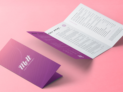 Melt Spa & Massage Brochure branding brochure brochure design flow melt organic print spa logo