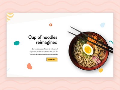 Parallax Scrolling - Common Foods Landing Page animation design food interactions landing page noodles parallax principle ramen scrolling ui ux web website