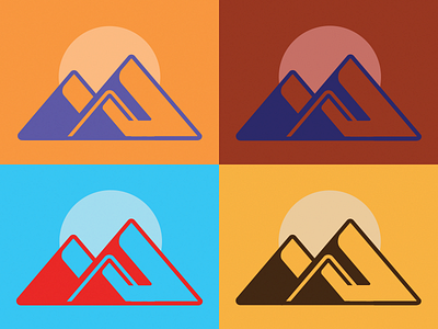 Personal Mountain Marks flat illustration logo mark mountain