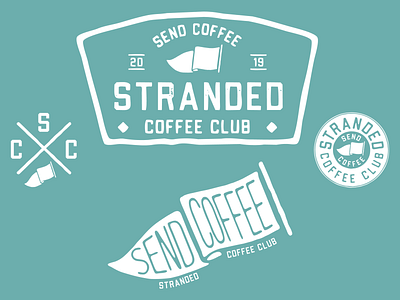 Stranded Coffee Club Branding badgedesign badgelogo branding design logo logo mark vintage badge