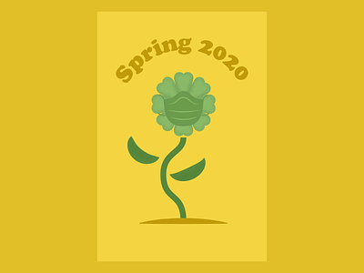 Spring 2020 coronavirus covid 19 design flower illustration sick spring type typography vector