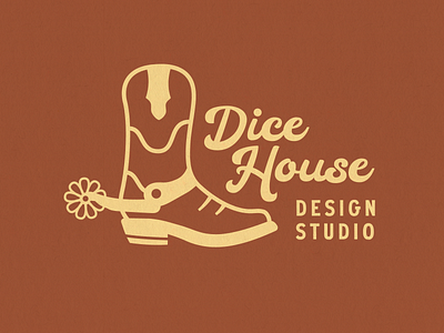 Dice House branding cowboy cowboy boot design dicehouse illustration script spur studio type typography vector western