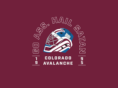 Go Ass. Hail Satan. colorado avalanche design hockey illustration nordiques quebec type typography vector
