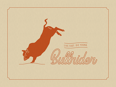 Bullrider bull riding design illustration johnny cash rodeo type typography vector western