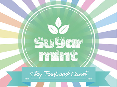 Sugar Mint Candy branding candy colorful fresh identity mint sweet