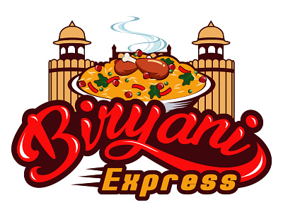 re-design Biryani Express logo brand branding design drawing identity illustration logo vector