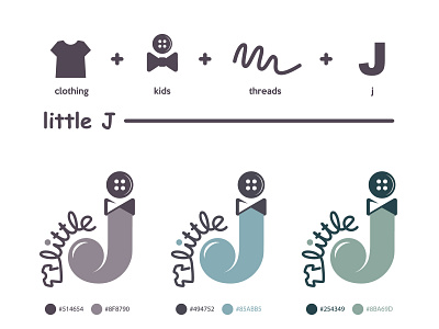 Logo Little J brand branding design identity logo vector