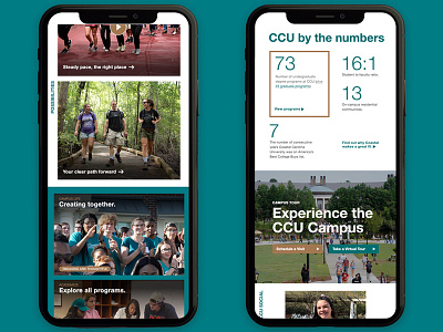 Mobile Layout Preview bootstrap campus college gen z grid higher ed higher education mobile teal ui web web design