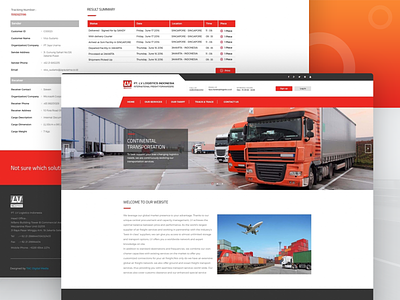 LV Shipping & Transport design ui ux web website