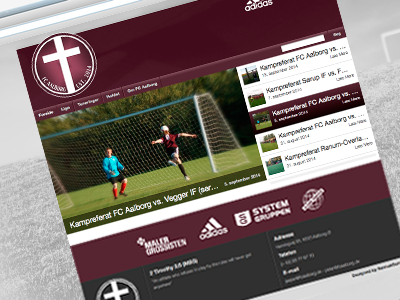 Website for FC Aalborg aalborg club denmark fcaalborg football webdesign
