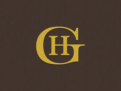 Gobbler's Hollow Monogram 3 illustration monogram type typography wood grain