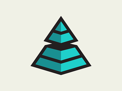 Pyramid icon logo pyramid