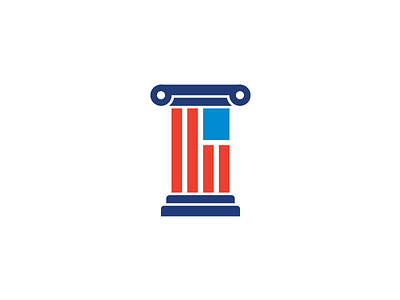 Flag Column (Unused Mark) column flag logo merica