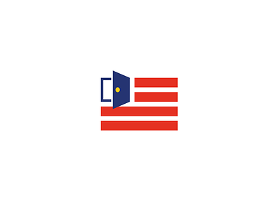 Flag Door Logo Mark door flag immigration logo vector