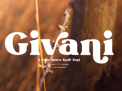Givani bold font branding classic design font modern font retro font typography